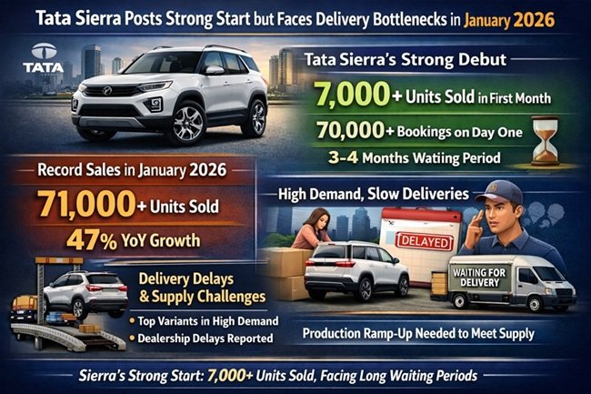 2026 January sales performance of the Tata Sierra